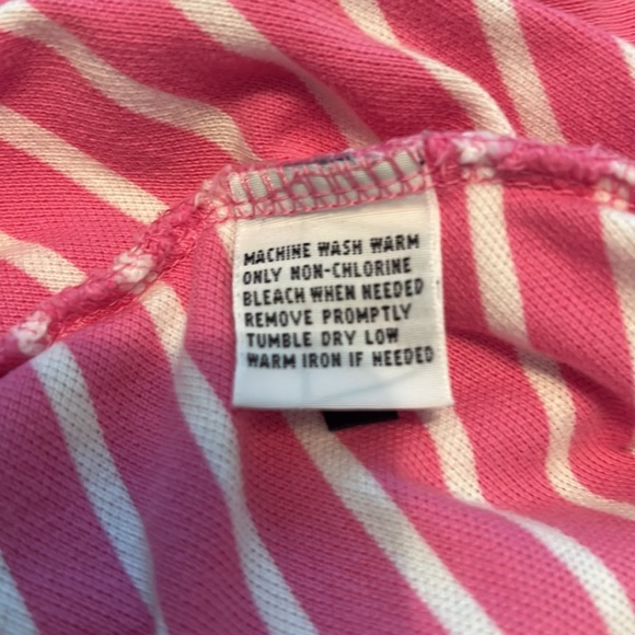NWOT POLO SHIRT BY RALPH LAUREN PINK & WHITE STRIPED SIZE L 100% COTTON - Picture 7 of 8